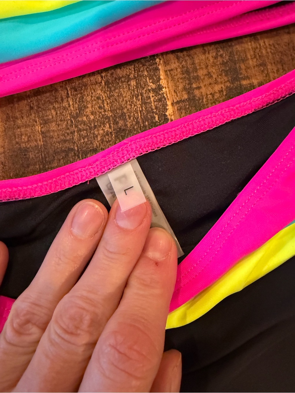 Bikini with matching skirt with Neon Stripe Accents - Picture 2 of 6